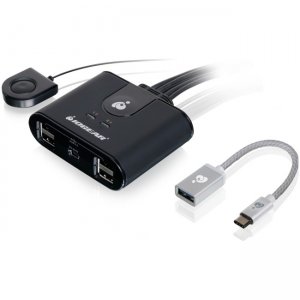 Iogear GUS404CA1KIT 4x4 USB Sharing Switch with USB-C Adapter