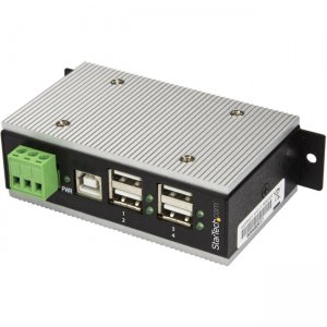 StarTech.com HB20A4AME 4-Port Industrial USB Hub - USB 2.0 - 15kV ESD Protection