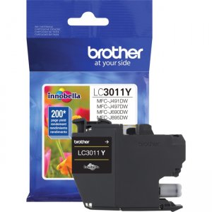 Brother LC3011Y Standard Yield Yellow Ink Cartridge (approx. 200 pages)