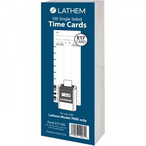 Lathem E17100 Model 700E Clock Single Sided Time Cards LTHE17100