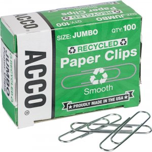 ACCO 72525PK Recycled Paper Clips ACC72525PK