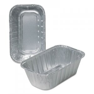 Durable Packaging DPK500030 Aluminum Loaf Pans, 1 lb, 500/Carton