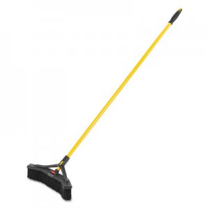 Rubbermaid Commercial RCP2018727 Maximizer Push-to-Center Broom, 18", Polypropylene Bristles, Yellow/Black
