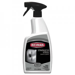 WEIMAN WMN108 Stainless Steel Cleaner and Polish, Floral Scent, 22 oz Spray Bottle, 6/Carton