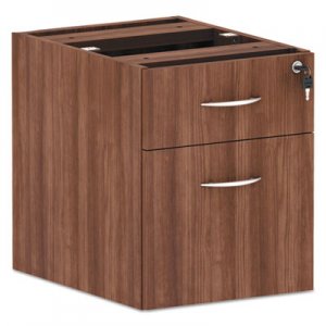 Alera ALEVA552222WA Alera Valencia Series Hanging Box/File Pedestal, 15.63w x 20.5d x 19.25h, Modern Walnut