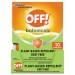 OFF! SJN694974 Botanicals Insect Repellant, Box, 10 Wipes/Pack, 8 Packs/Carton