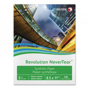 Xerox XER3R20176 Revolution NeverTear, 98 Bright, 8 mil, 8.5" x 11", White, 500 Sheets/Carton