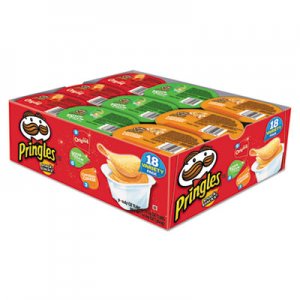 Pringles KEB18251 Potato Chips, Variety Pack, 0.74 oz Canister, 18/Box