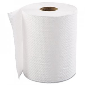 GEN GENHWTWHI Hardwound Roll Towels, 1-Ply, White, 8" x 600 ft, 12 Rolls/Carton