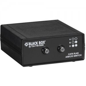 Black Box SW1031A 3-to-1 CAT6 10-GbE Manual Switch (ABCD)