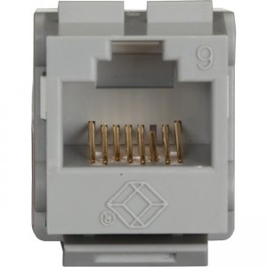 Black Box FMT633-R3 GigaTrue2 CAT6 Keystone Jack - Unshielded, 110 Punchdown Type, TAA, Gray