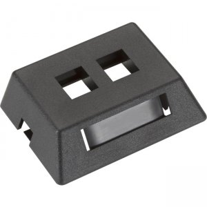 Black Box WPT459-MF GigaStation2 Modular Furniture Wallplate - 2-Port, Black
