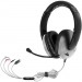 Hamilton Buhl T18LG4ESV Trios Multimedia Headset w/ Steel Reinforced Flexible Mic, Silver