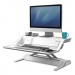Fellowes FEL8080201 Lotus DX Sit-Stand Workstation, 32.75" x 24.25" x 5.5" to 22.5", White