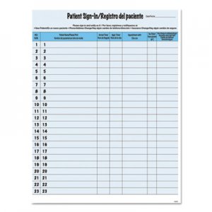 Tabbies TAB14541 HIPAA Labels, Patient Sign-In, 8.5 x 11, Blue, 23/Sheet, 125 Sheets/Pack