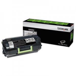 Lexmark LEX52D0X0G 520XG, Extra High-Yield, Toner, 45000 Page-Yield, Black