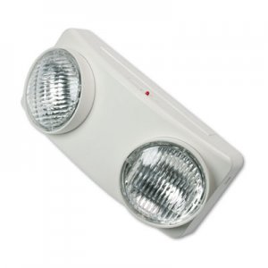 Tatco TCO70012 Swivel Head Twin Beam Emergency Lighting Unit, 12.75"w x 4"d x 5.5"h, White