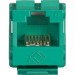 Black Box FMT634-R3 GigaTrue2 CAT6 Keystone Jack - Unshielded, 110 Punchdown Type, TAA, Green