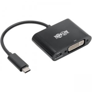Tripp Lite U444-06N-DB-C USB-C to DVI Adapter w/PD Charging - USB 3.1, Thunderbolt 3, 1080p