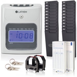 Lathem 400EKIT 400E Top Feed Electronic Time Clock Kit LTH400EKIT