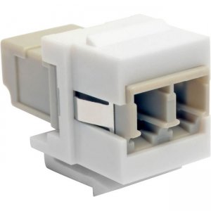 Tripp Lite N455-000-WH-KJ Duplex Multimode Fiber Coupler, Keystone Jack - LC to LC, White