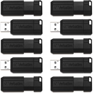 Verbatim 70062 32GB PinStripe USB Flash Drive - Business 10pk - Black VER70062