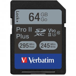 Verbatim 99166 64GB Pro II Plus SDXC Card VER99166