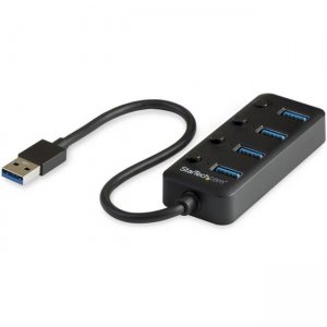 StarTech.com HB30A4AIB 4-Port USB 3.0 Hub - 4x USB-A with Individual On/Off Switches