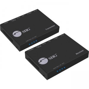 SIIG CE-H23F11-S1 4K HDMI HDBaseT Extender Over Single Cat5e/6 with RS-232, IR & PoC - 100m