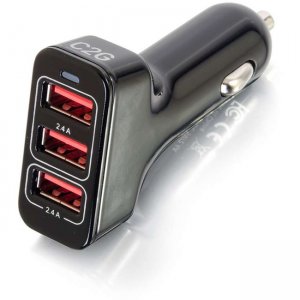 C2G 21071 Smart 3-Port USB Car Charger, 4.8A Output