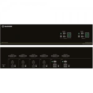 Black Box SS4P-DVI-4X2-UCAC Secure KVM Matarix Switch, NIAP 3.0