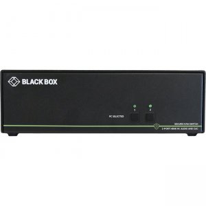 Black Box SS2P-DH-HDMI-UCAC Secure NIAP 3.0 KVM Switch - Dual-Head, HDMI, CAC, 4K, 2-Port