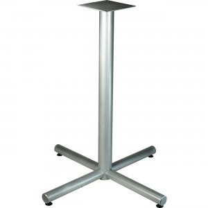Lorell 34432 Silver Bistro-height X-leg Table Base LLR34432