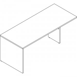 Lorell PRT3072MY Prominence 2.0 Mahogany Laminate Peninsula Desk LLRPRT3072MY