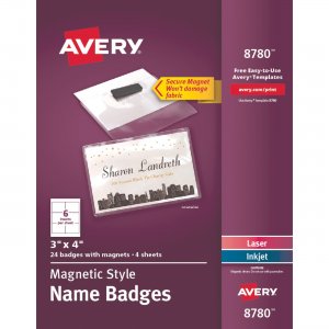 Avery 8780 Secure Magnetic Name Badges AVE8780