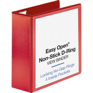 Business Source 26983 Red D-ring Binder BSN26983