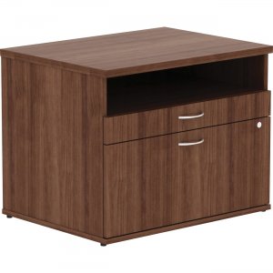 Lorell 16231 Walnut Open Shelf File Cabinet Credenza LLR16231