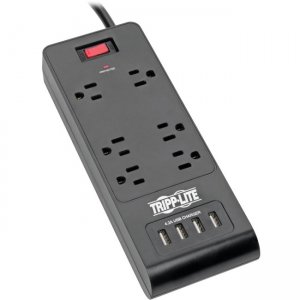 Tripp Lite TLP664USBB Protect It! 6-Outlet Surge Suppressor/Protector