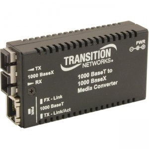 Transition Networks M/GE-T-SX-01(LC)-NA Mini Gigabit Ethernet Media Converter