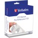 Verbatim 70126 CD/DVD Paper Sleeves with Clear Window - 50pk Box VER70126