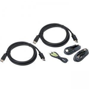 Iogear G2L9203UTAA3 10 Ft. Dual View DisplayPort, USB KVM Cable Kit with Audio (TAA)