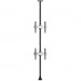 Atdec ADBS-1X2-4FCF 1x2 Floor-to-Ceiling ount (two 18.9" rails, 59.05" pole)