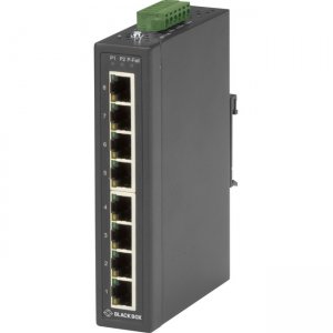 Black Box LBH3080A Industrial 10/100-Mbps Ethernet Switch - Unmanaged, Extreme Temperature, 8-Port