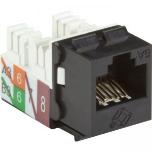 Black Box C6AJA70-BK-R2 GigaTrue2 CAT6A Keystone Jack - Unshielded, RJ-45, Black