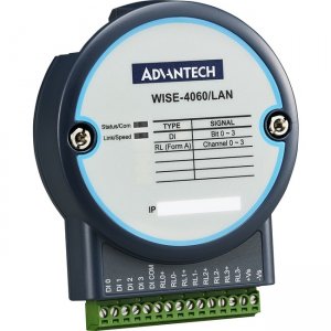 Advantech WISE-4060/LAN-AE 4-ch Digital Input and 4-ch Relay Output IoT Ethernet I/O Module