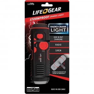 Life+Gear LG3860675RED Stormproof Crank Light DCYLG3860675RED