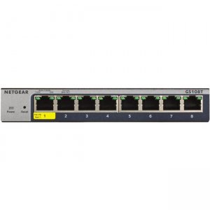 Netgear GS108T-300NAS 8-Port Gigabit Ethernet Smart Managed Pro Switches with Cloud Management