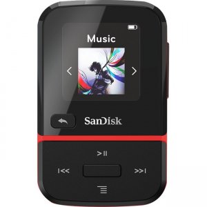 SanDisk SDMX30-016G-G46R Clip Sport Go 16GB Flash MP3 Player