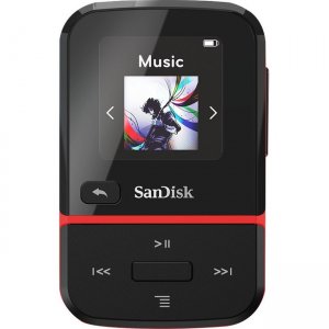 SanDisk SDMX30-016G-G46R Clip Sport Go 16GB Flash MP3 Player