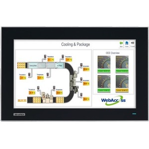 Advantech FPM-7151W-P3AE 15.6" WXGA Industrial Monitor with PCAP Touch Control, Direct VGA, and DVI Ports